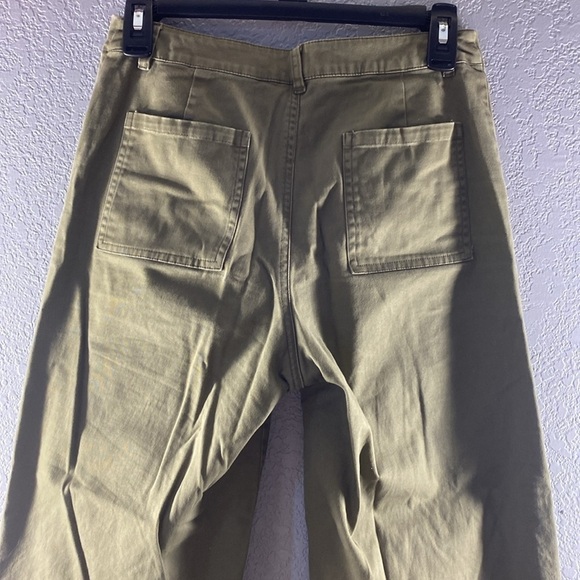 Forever 21 Green Capri Wide Leg High Waisted Pants - Picture 11 of 14